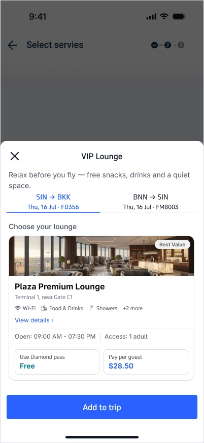 VIP lounge design exploration