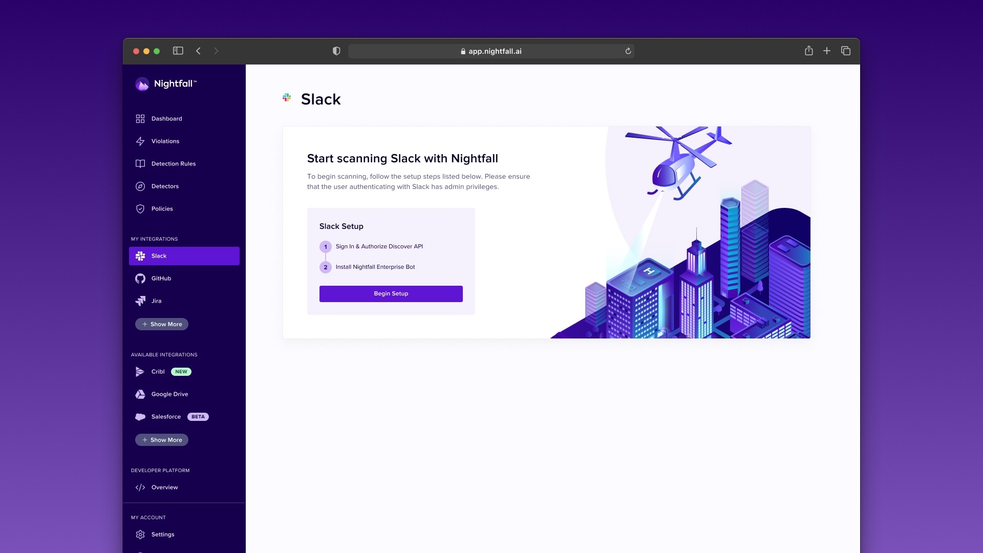 Slack onboarding, step 1 of 5