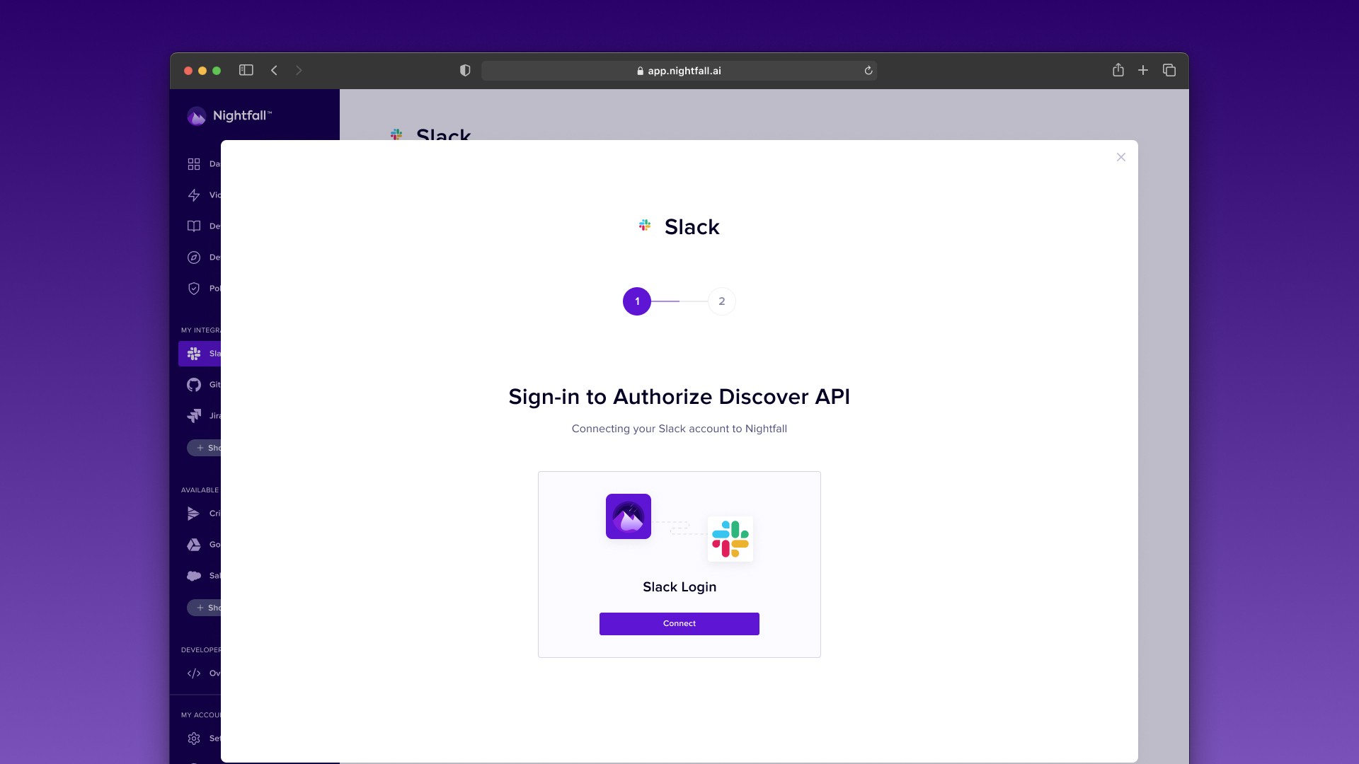 Slack onboarding, step 2 of 5