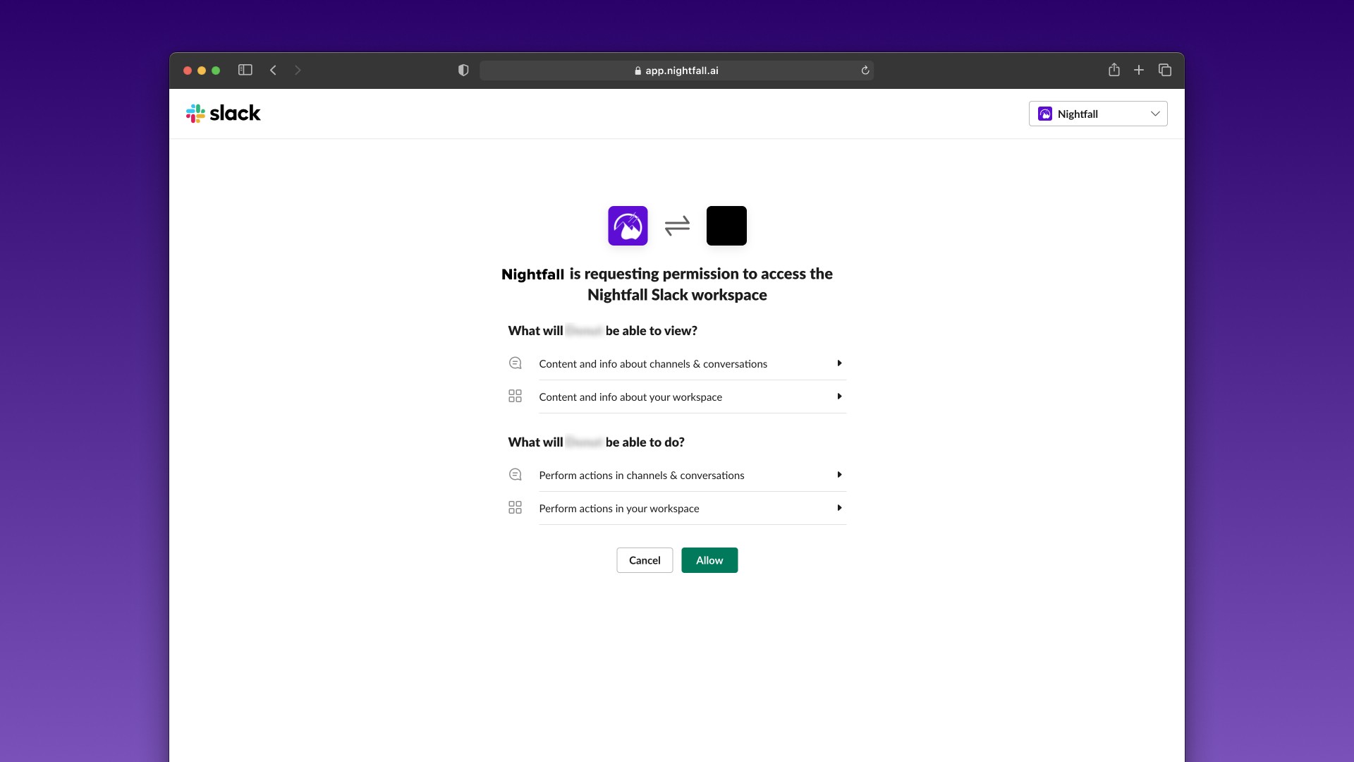 Slack onboarding, step 3 of 5