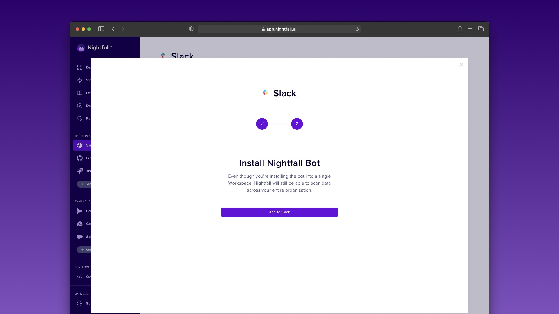 Slack onboarding, step 4 of 5